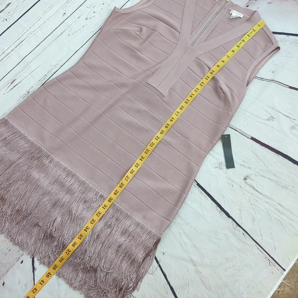 Venus Dress, bandage bodycon, Fringe Flapper, slimming, women's 22, NWT - Picture 8 of 12